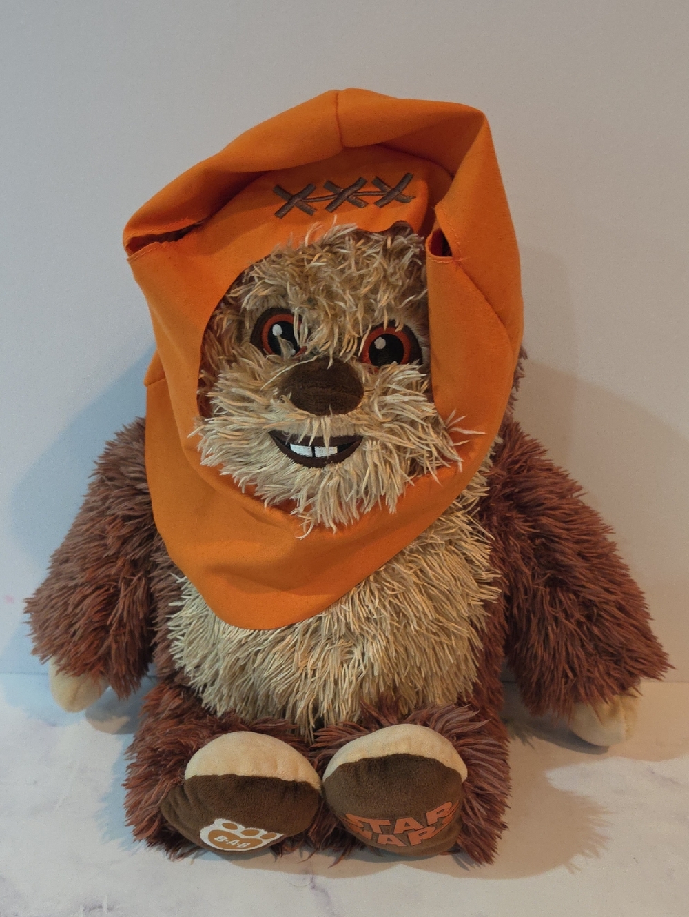 Build A Bear Ewok Star Wars Disney Plush Ewok Toy with Orange Hood